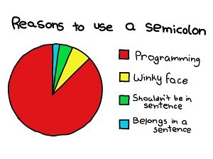 funny semicolon diagram